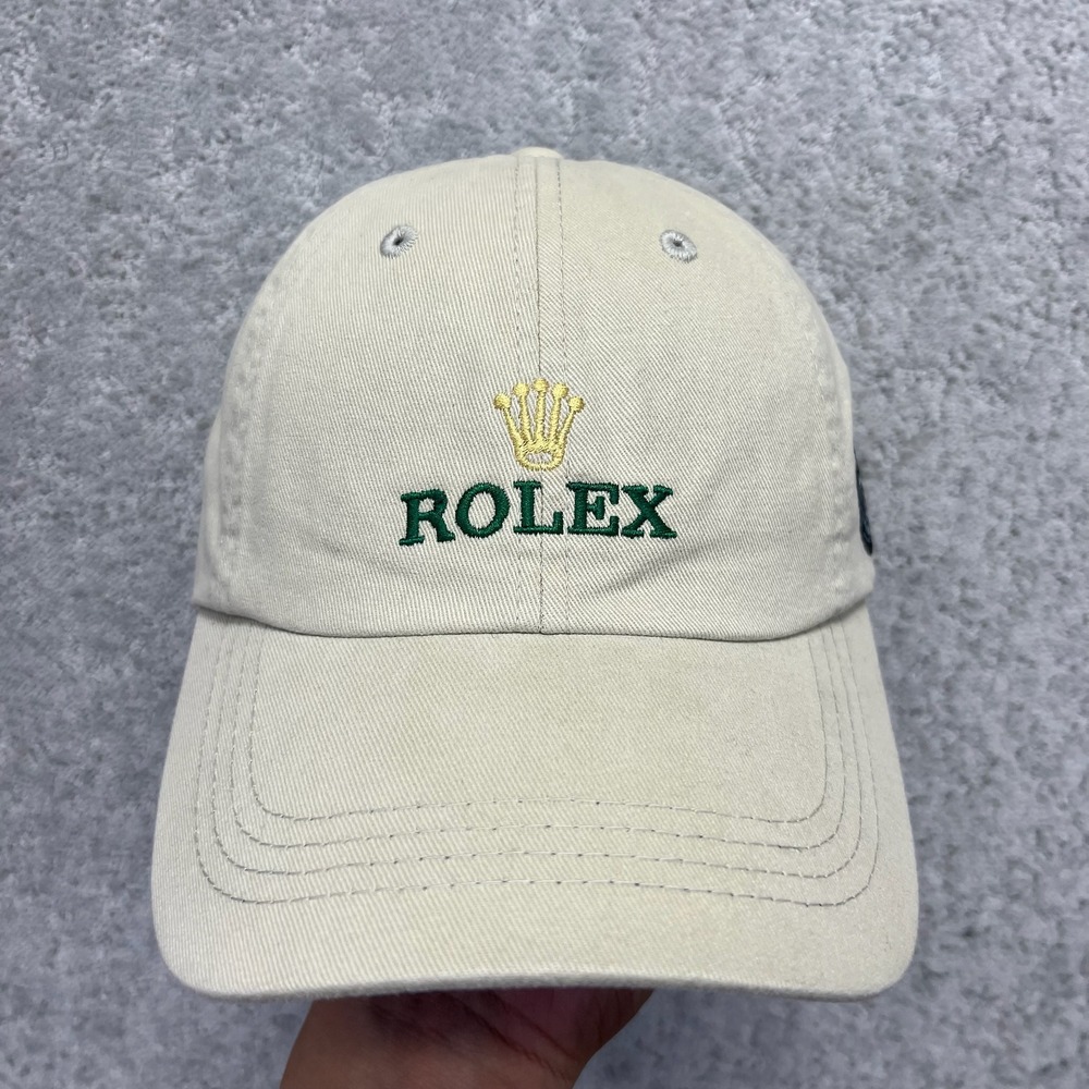 Rolex Strapback Cap Cream Pebble Beach PB 2013 Concours d'Elegance Hat Cotton